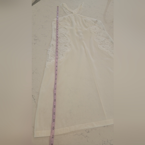 La Perla White halter neck silk and side lace panels size Medium - Picture 7 of 12